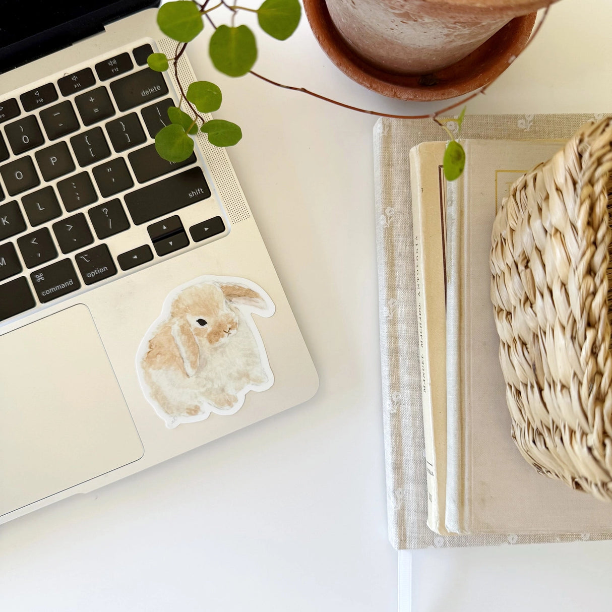 Watercolor Bunny Sticker - emily lex studio