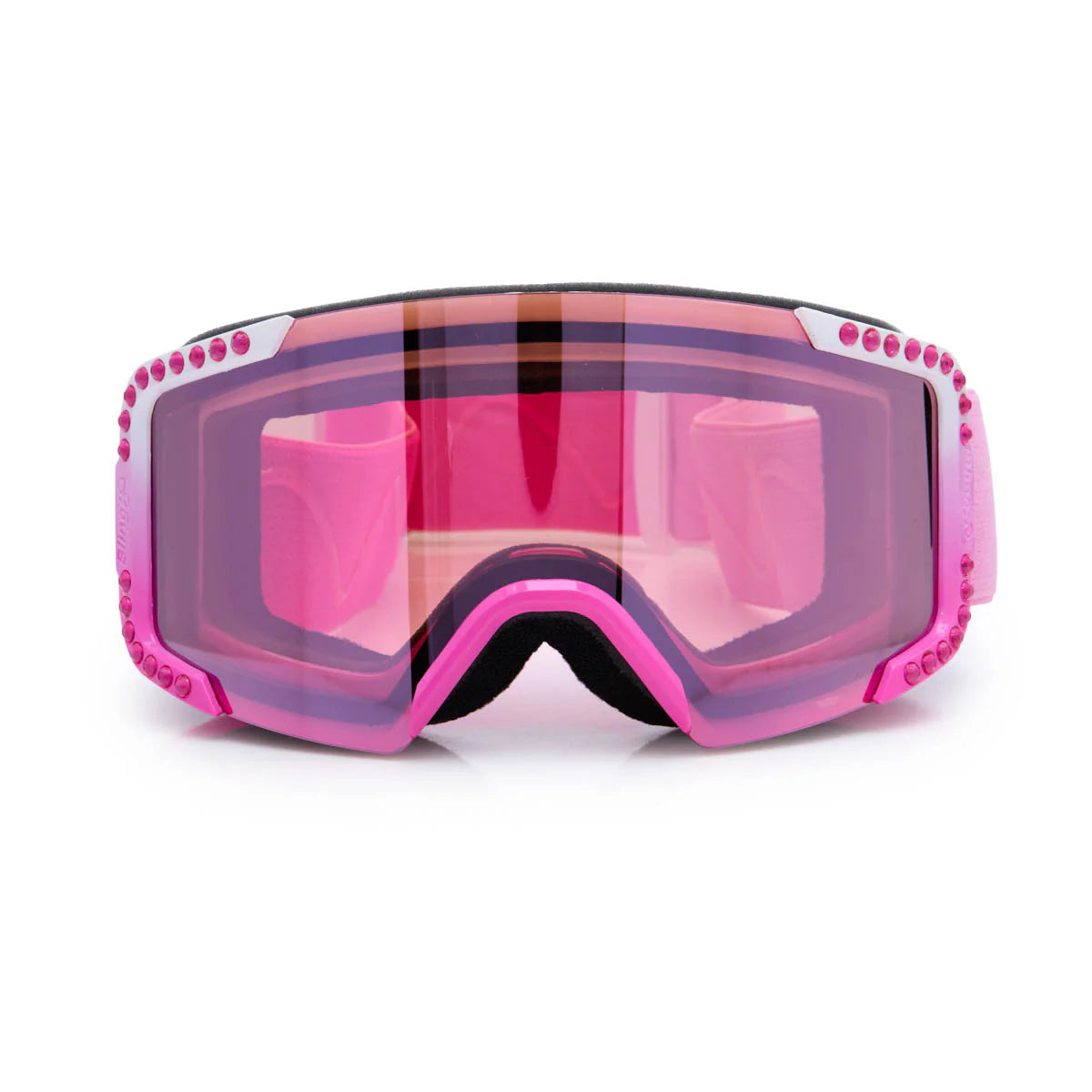 Pink Lustrous Frost Kid's Ski Goggles - Bling2o