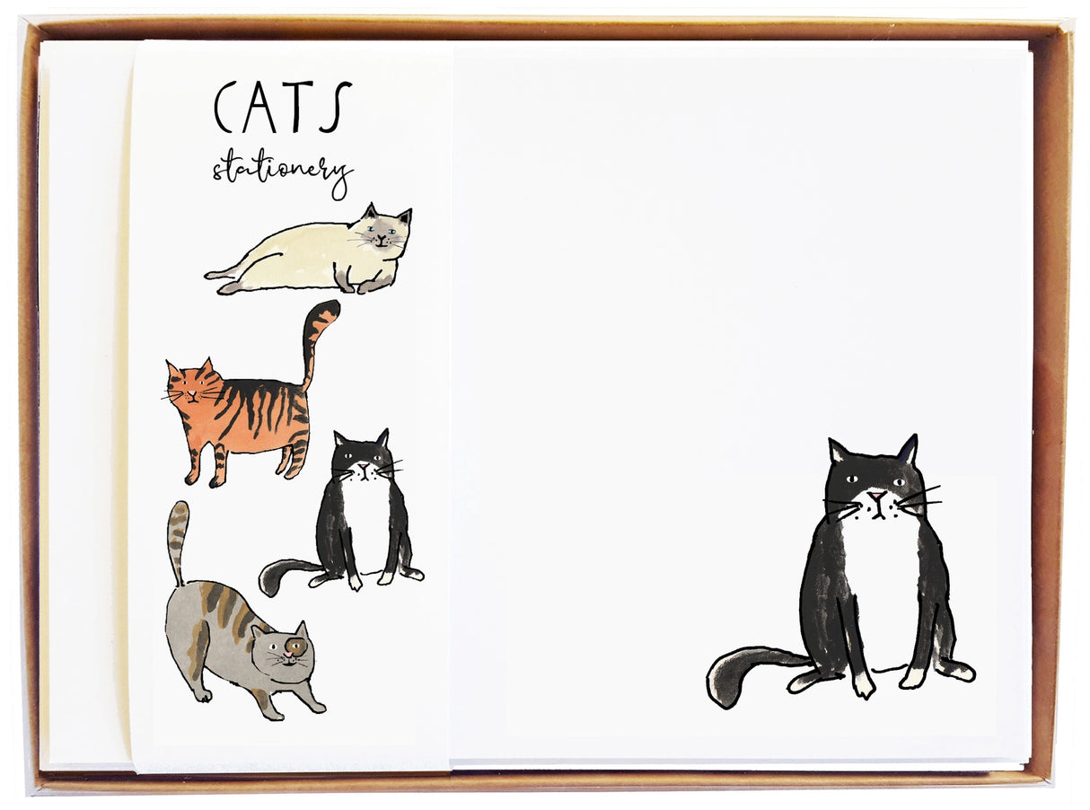 Cats Stationery (Box Set of 12) - mollyOcards