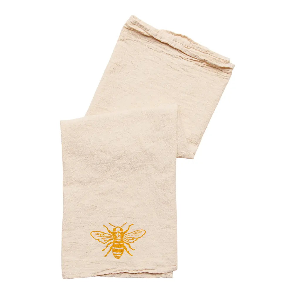 Honey Bee 100% Cotton Tea Towel - Cinder + Salt