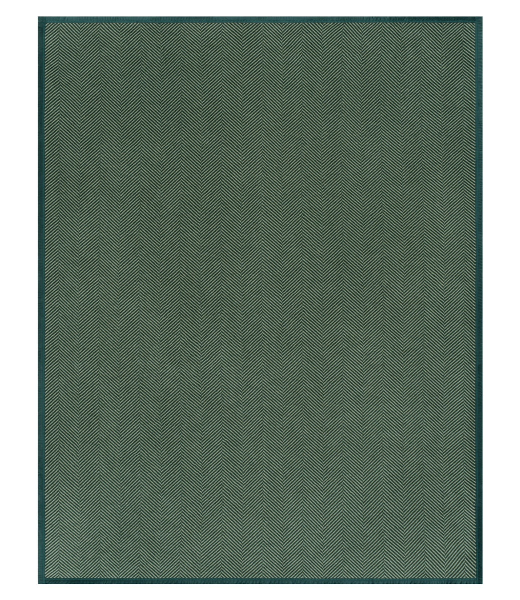 Harborview Herringbone Forest Green Blanket - ChappyWrap