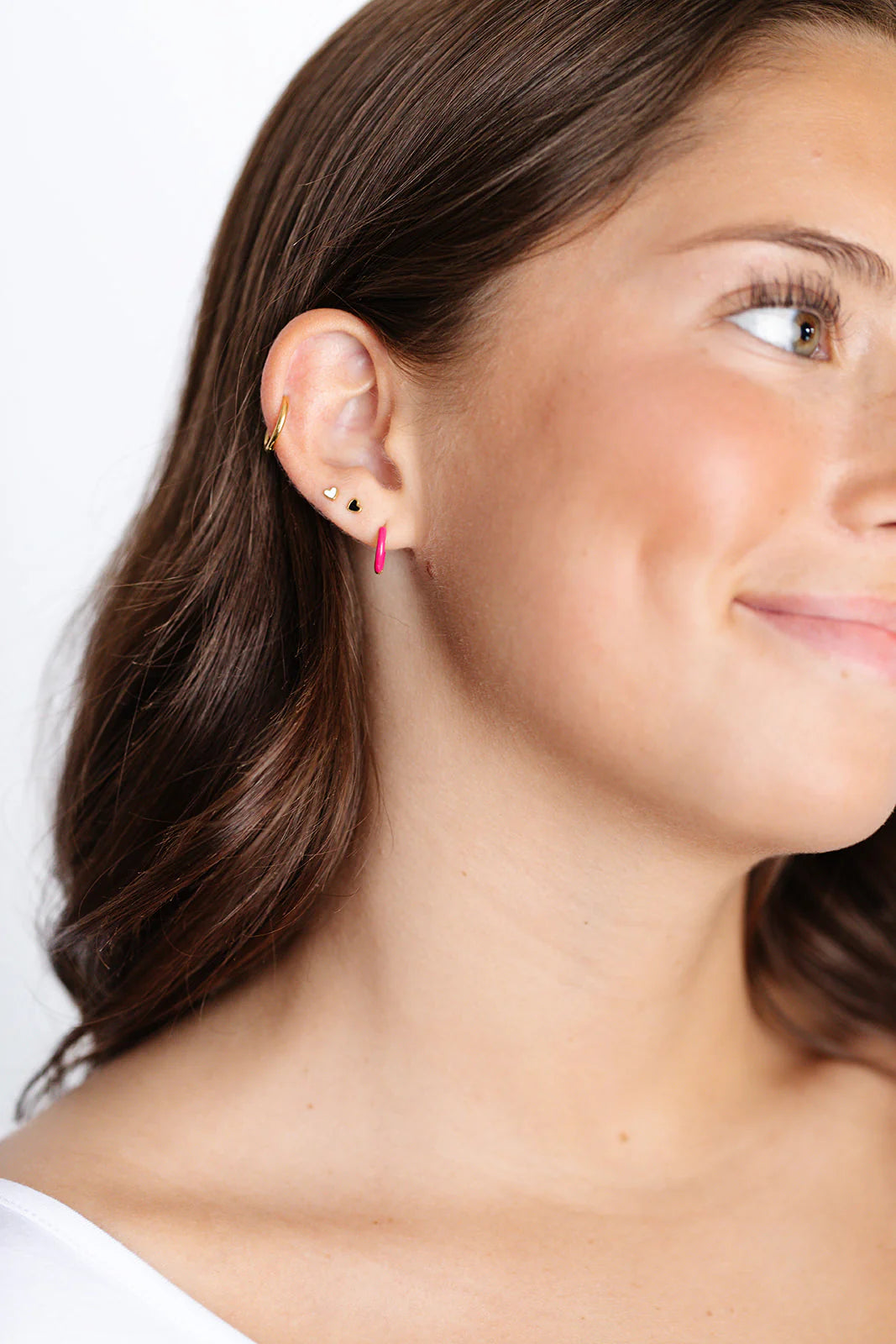 Mini Gold Heart Stud Earrings - Pip Pop Post