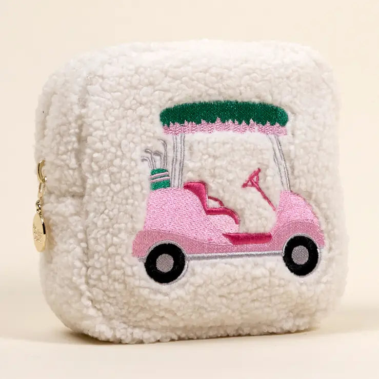 Square Golf Cart Teddy Pouch - The Darling Effect