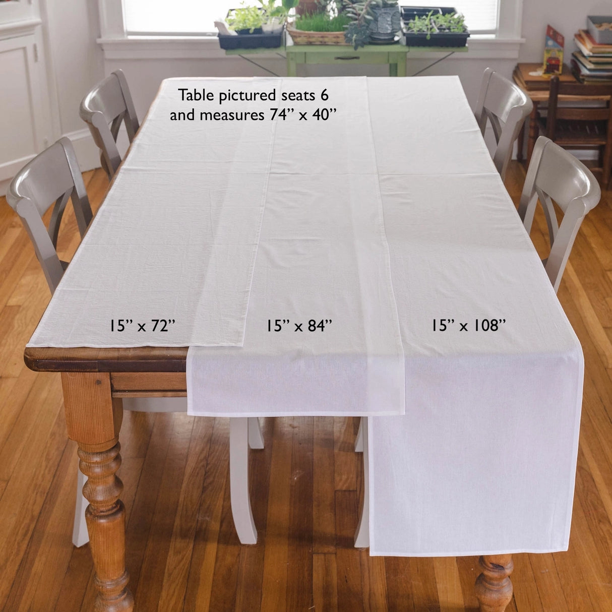 Maine Snowscape Cotton Table Runner - Pretty Flours | MADE IN MAINE
