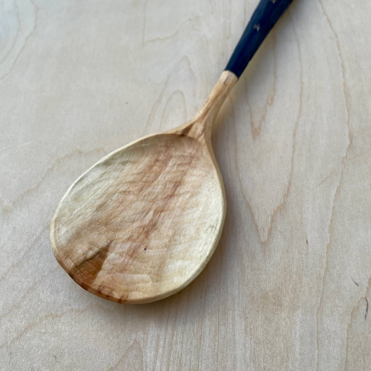Handcarved Blue Stars Wooden Spoon - Spoonweather | MADE IN MAINE