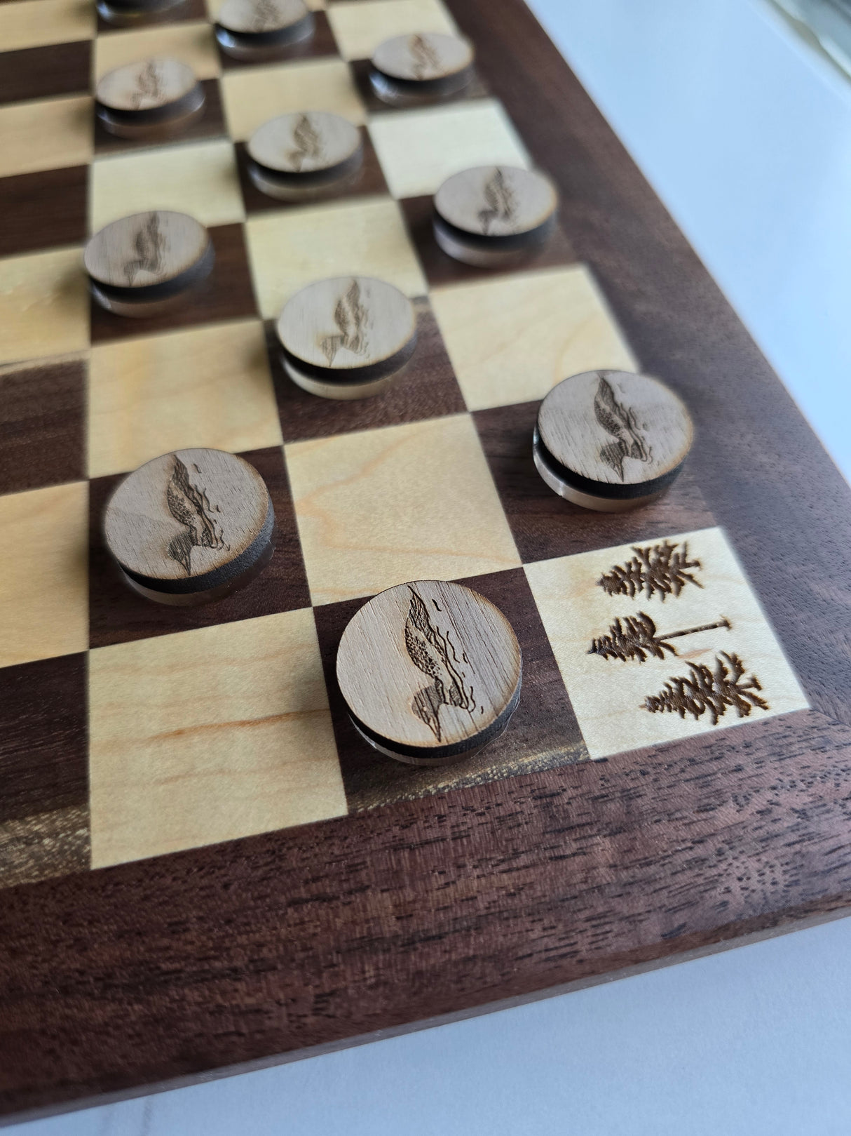 The Woods Maine® Heirloom Wooden Checkers Set | MADE IN MAINE