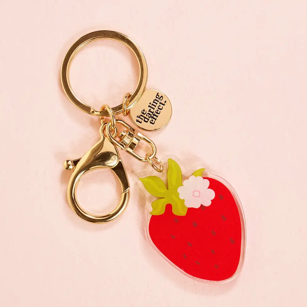 Strawberry Acrylic Keychain - The Darling Effect
