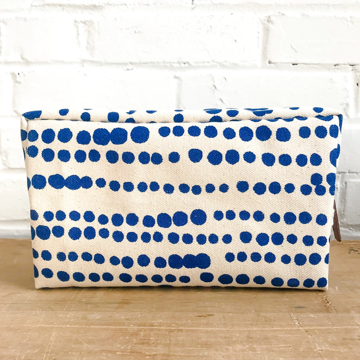Royal Blue Dot Toiletry Bag - Erin Flett | MADE IN MAINE