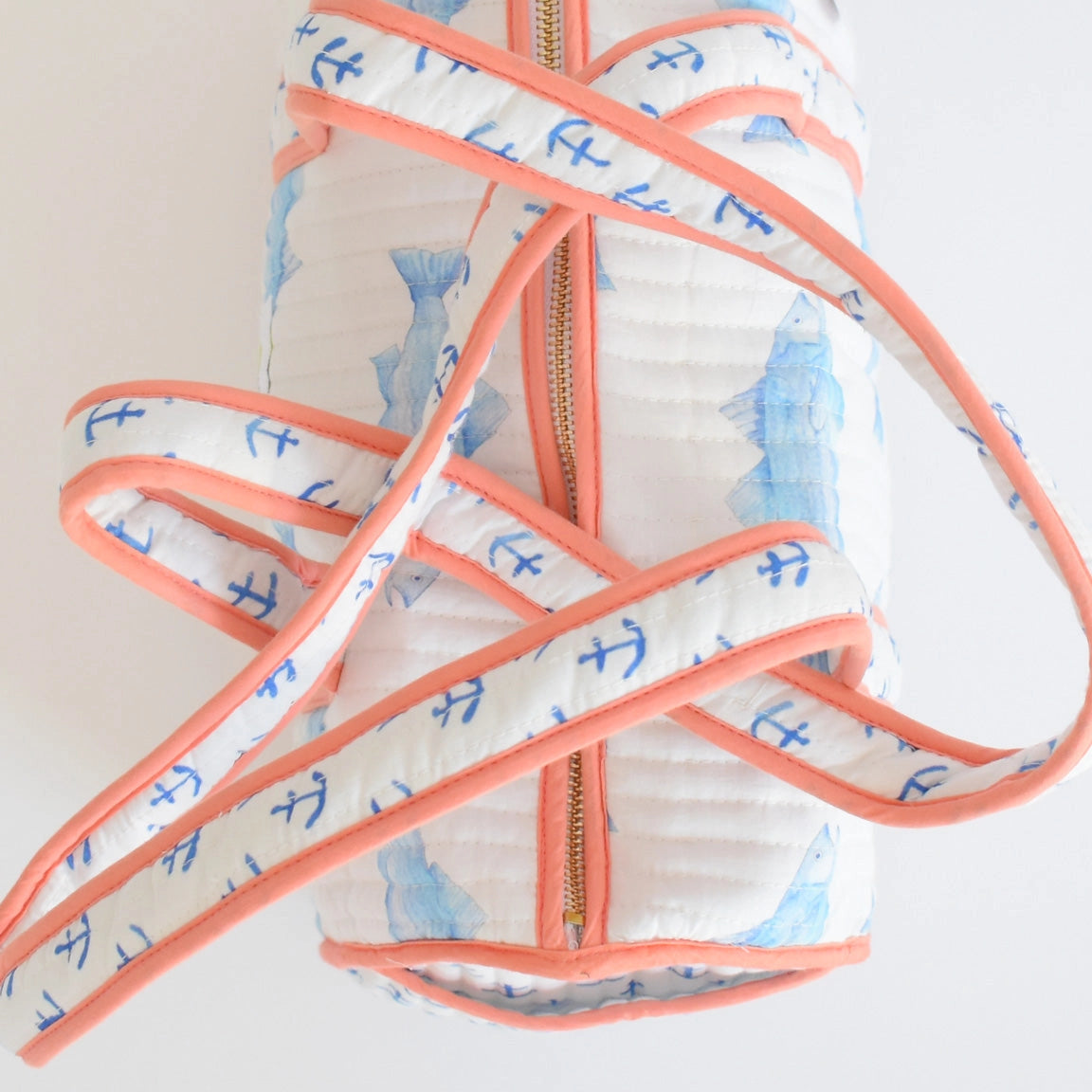 Blue Fish Cotton Purse - Sara Fitz