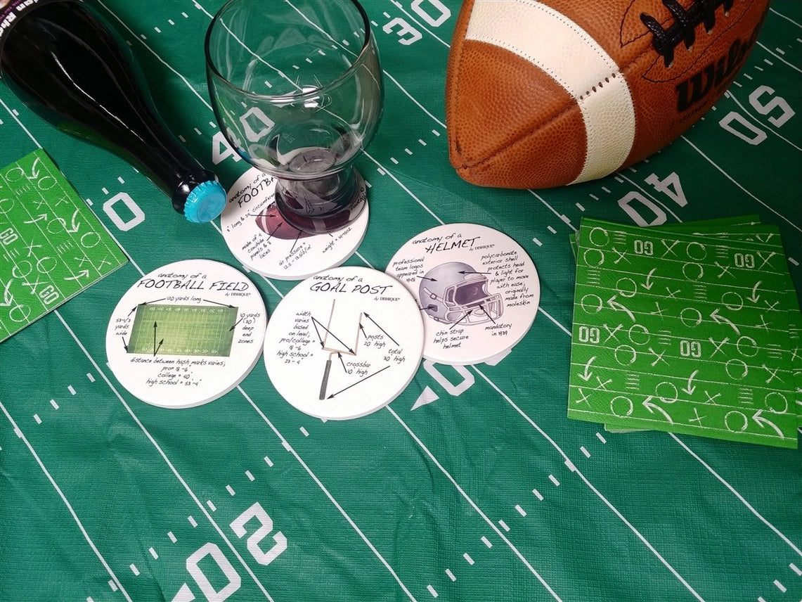 Football Anatomy Coasters - Dishique