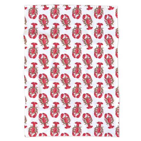 Holiday Wreath Lobsters Kitchen Tea Towel - Gert & Co