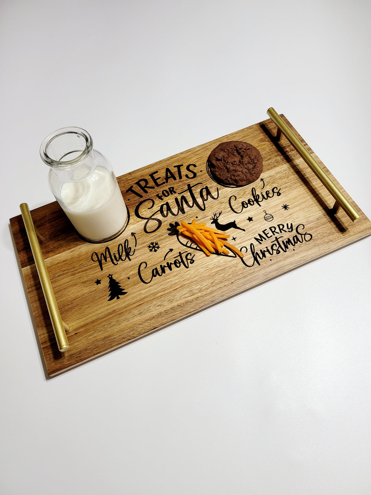 Wooden Santa Treats Tray - Snowdon Customs