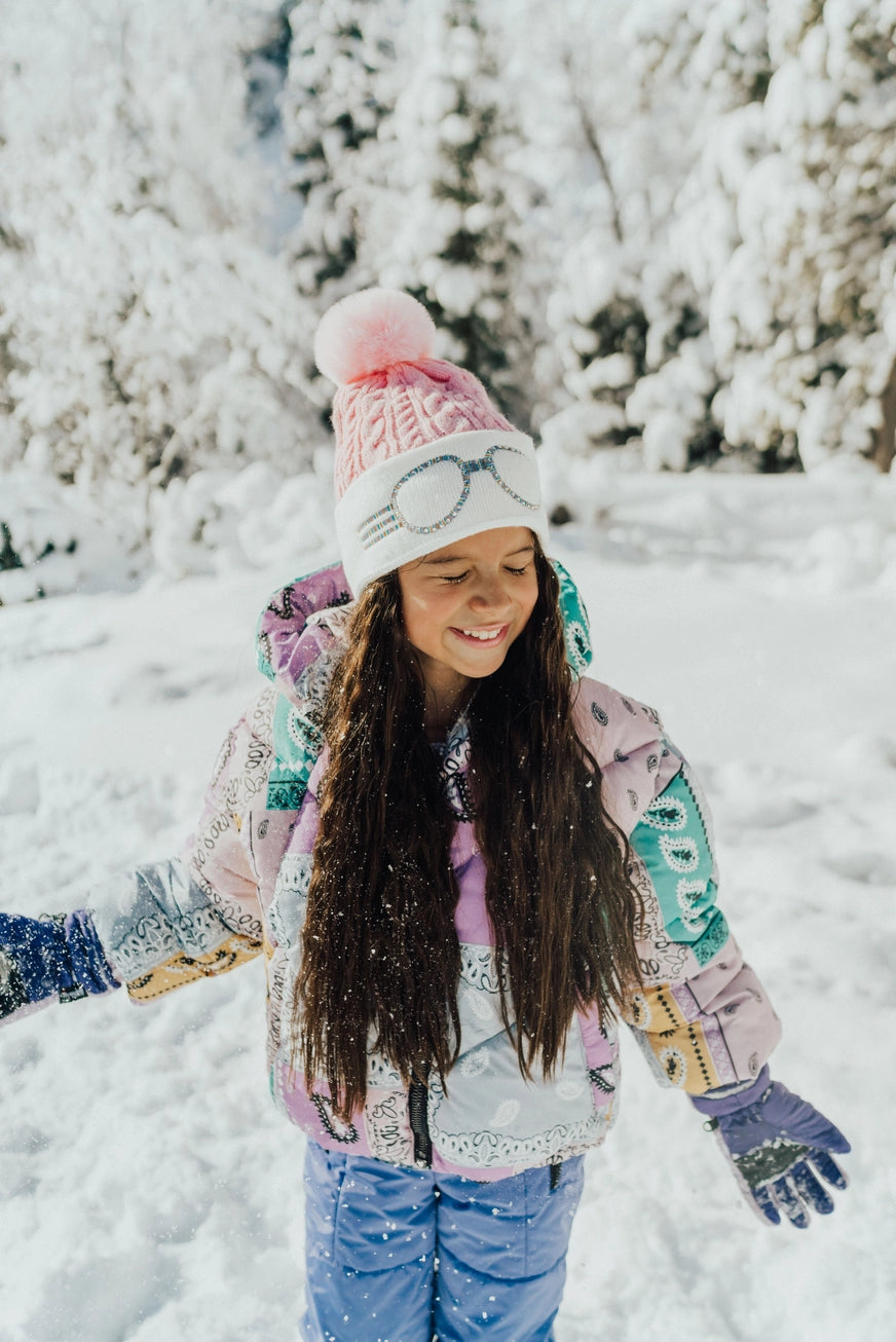 Powder Pink Kids' Knit Hat - Bling2o