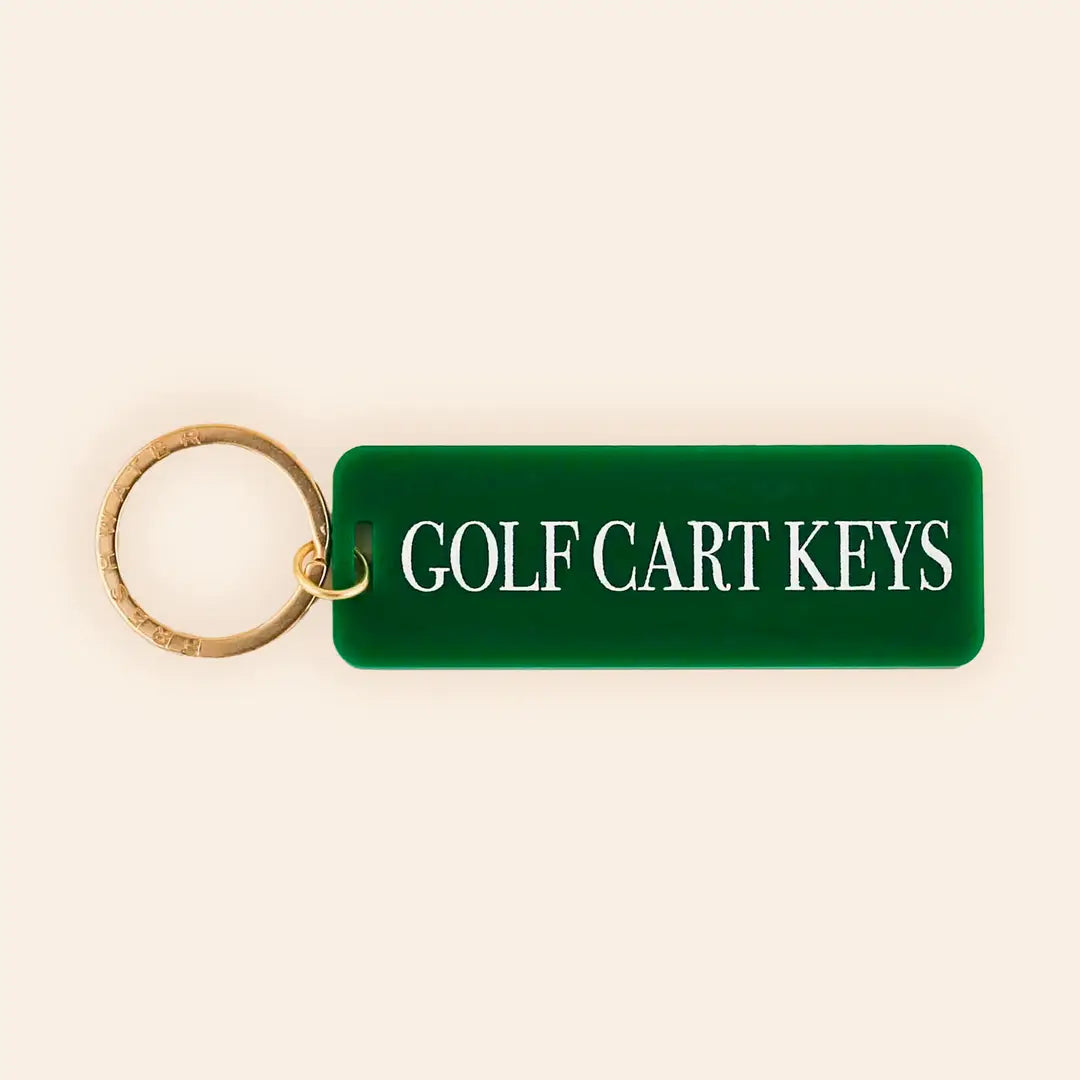 Golf Cart Keys Rectangle Keychain - Freshwater Curated Goods