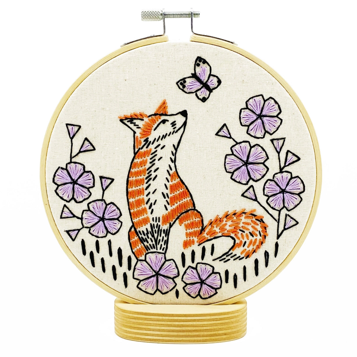 Fox in Phlox Embroidery Kit - Hook, Line & Tinker