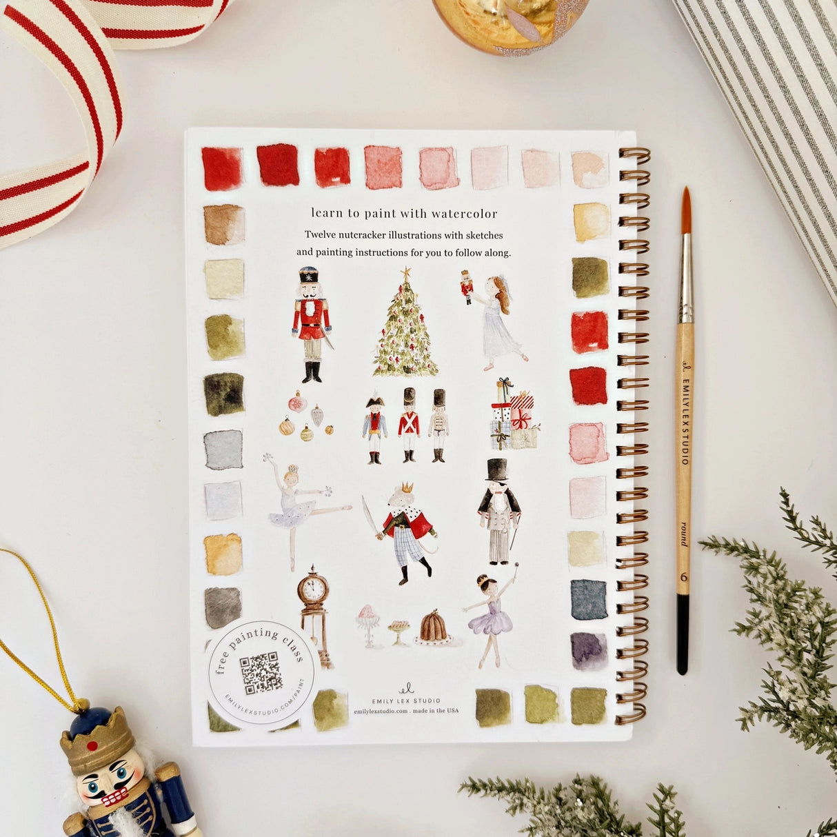 Nutcracker Watercolor Workbook - emily lex studio