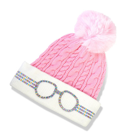 Powder Pink Kids' Knit Hat - Bling2o
