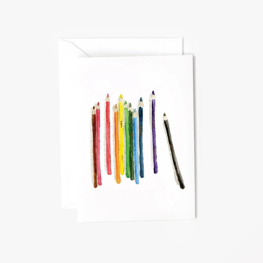 Colored Pencils Mini Notecard - emily lex studio