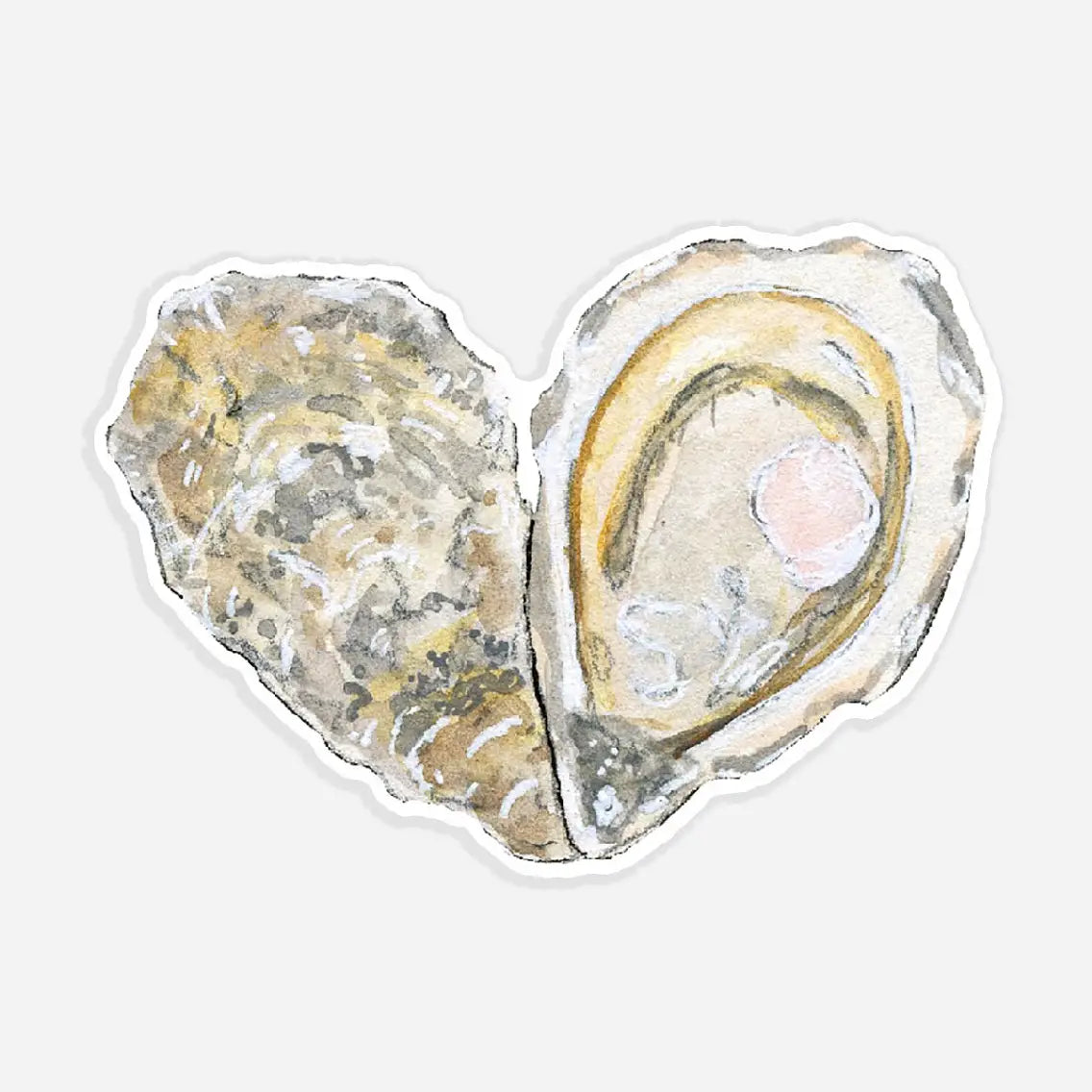Oyster Heart Sticker - Emmy + Olly