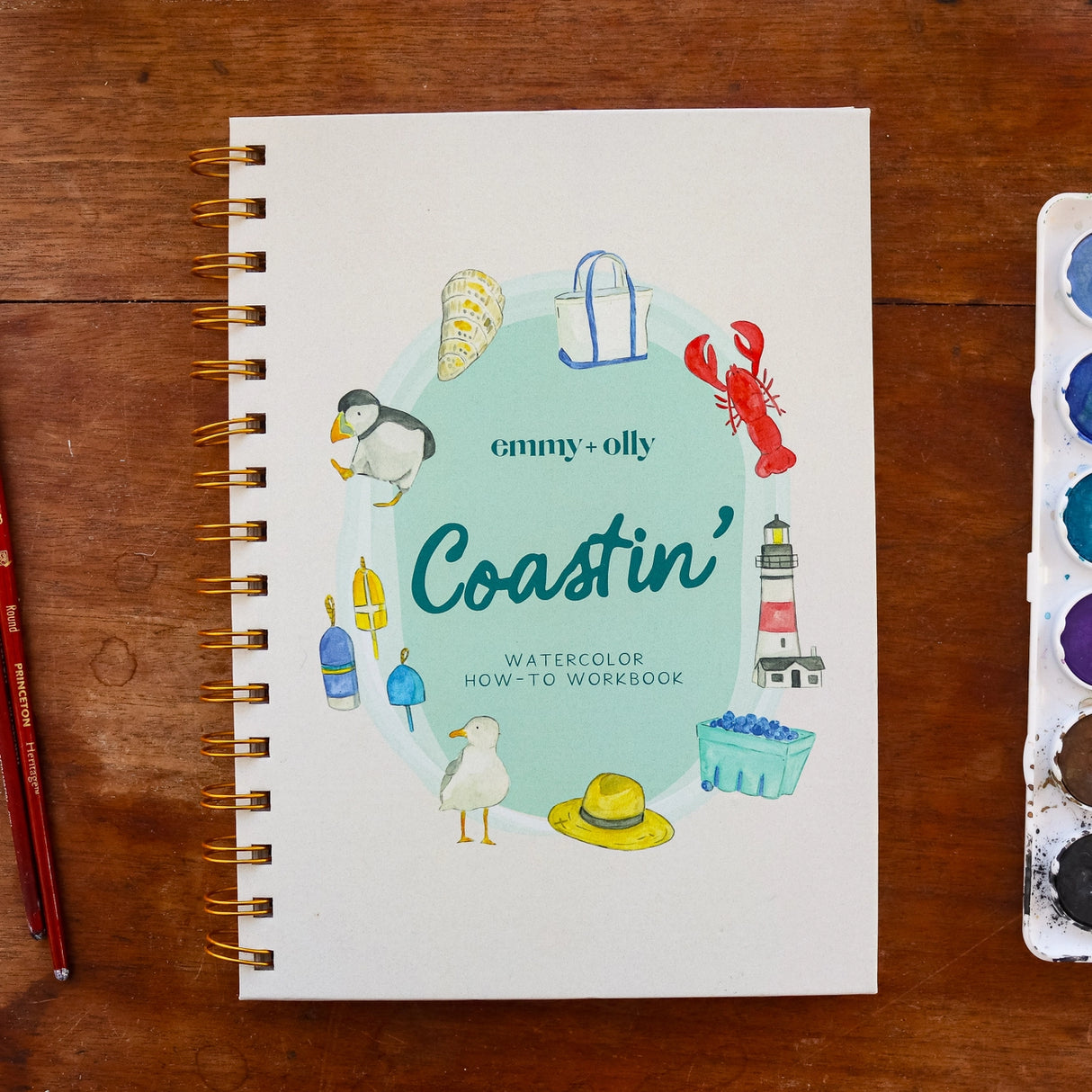 Coastin’: A Watercolor Workbook - Emmy + Olly