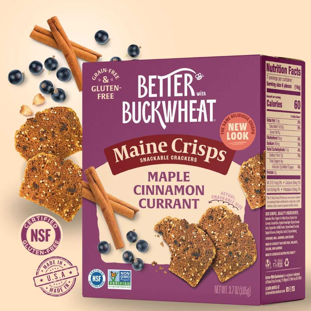 Maple Cinnamon Currant Crisps - Better with Buckwheat | MADE IN MAINE