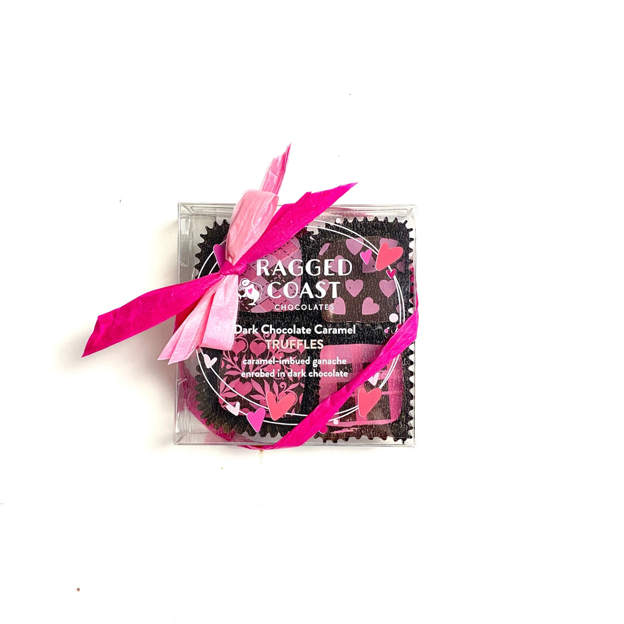 Valentine's Day 4-Pack Chocolate Caramel Truffles - Ragged Coast Chocolate