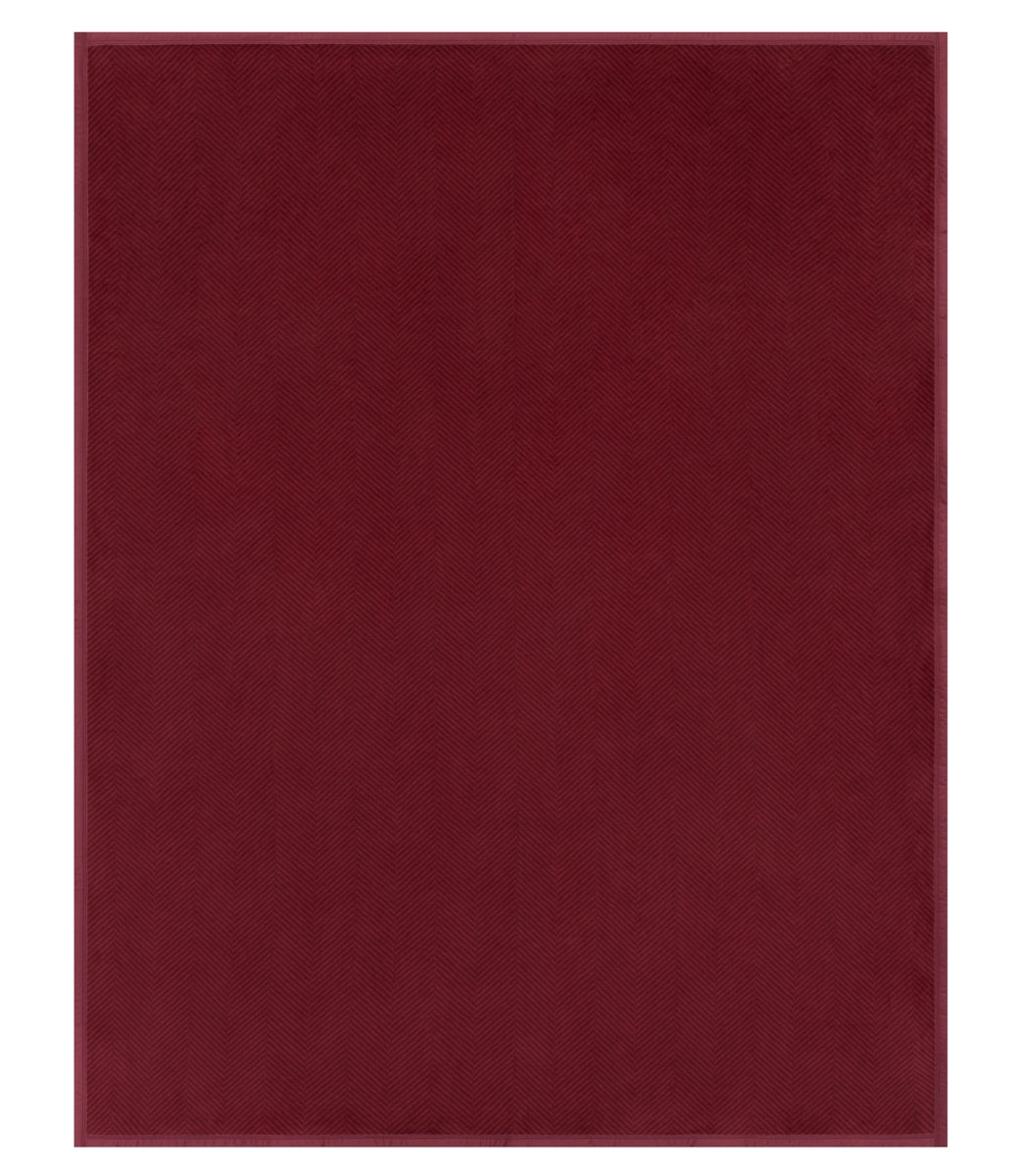 Harborview Herringbone Cranberry Blanket - ChappyWrap