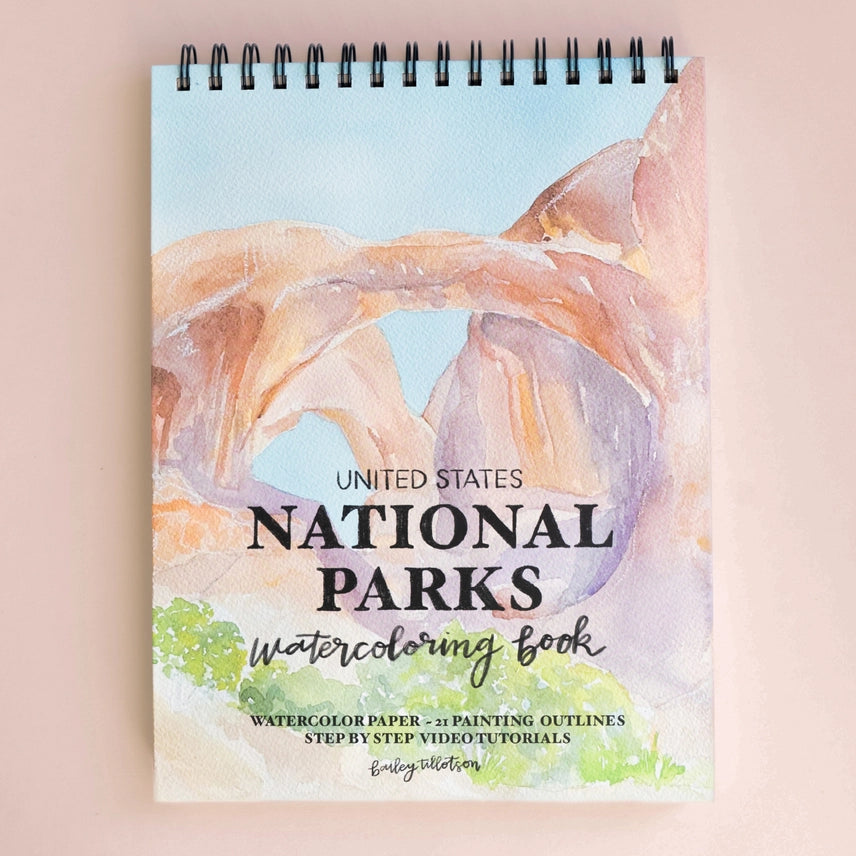 National Parks Watercoloring Book - Bailey Rae Studio