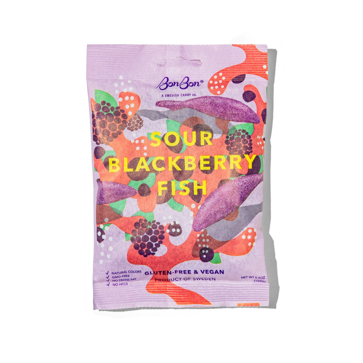 Sour Blackberry Swedish Fish Candy - BonBon