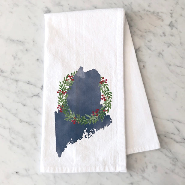 Maine Holiday Kitchen Tea Towel - Gert & Co