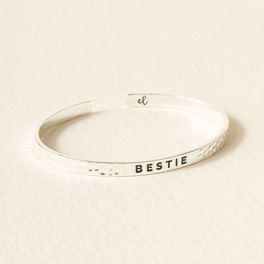 Bestie Little Reminder Silver Bracelet - The Darling Effect