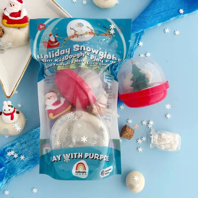 Holiday Snowglobe Mini Kiddough Play Pack - Earth Grown KidDoughs