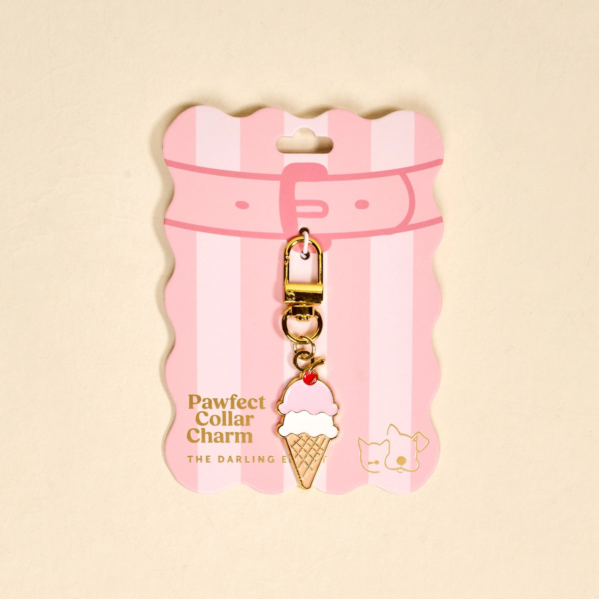 Ice Cream Cone Pet Collar Charm - The Darling Effect