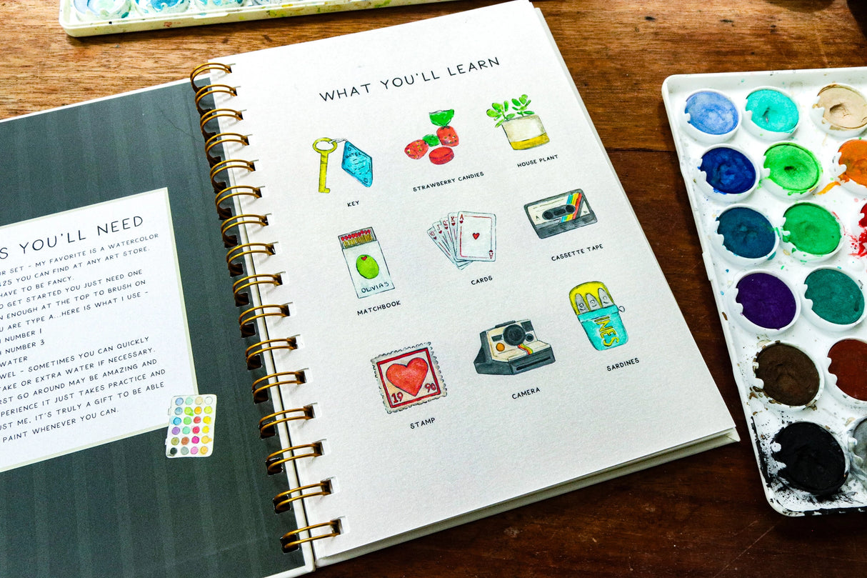 Tiny Objects: A Watercolor Workbook - Emmy + Olly