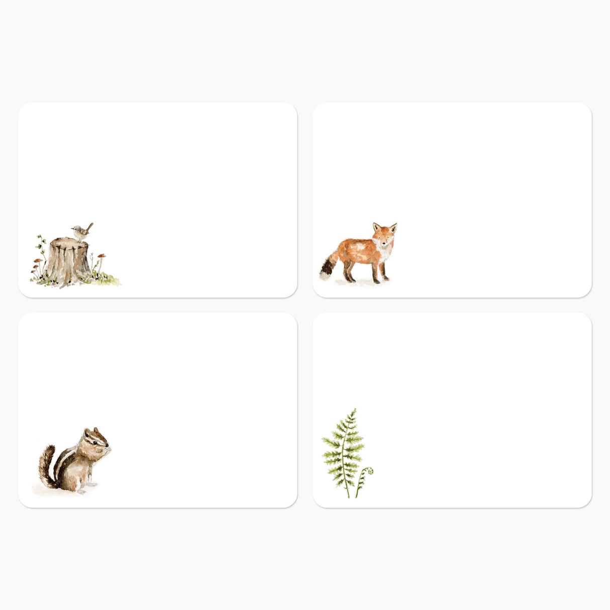 Woodland Animal Flat Notes - emily lex studio