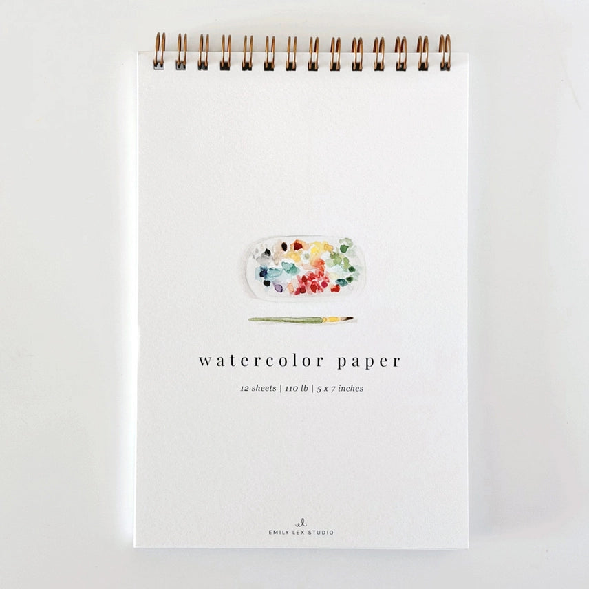 Spiral Watercolor Paper Pad - emily lex studio
