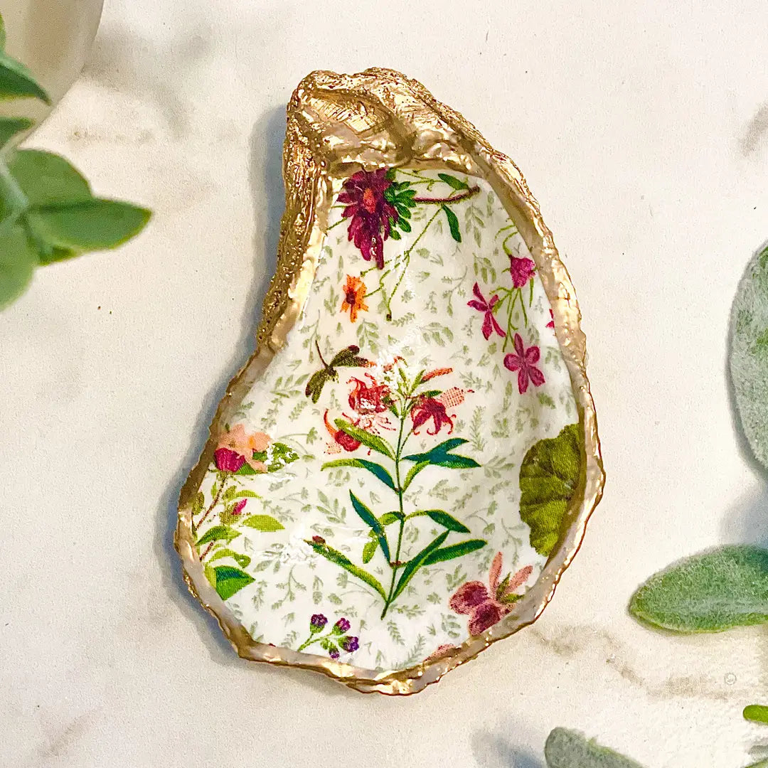 English Garden Oyster Trinket Dish - Alison Brooke Designs | Handmade in Maine