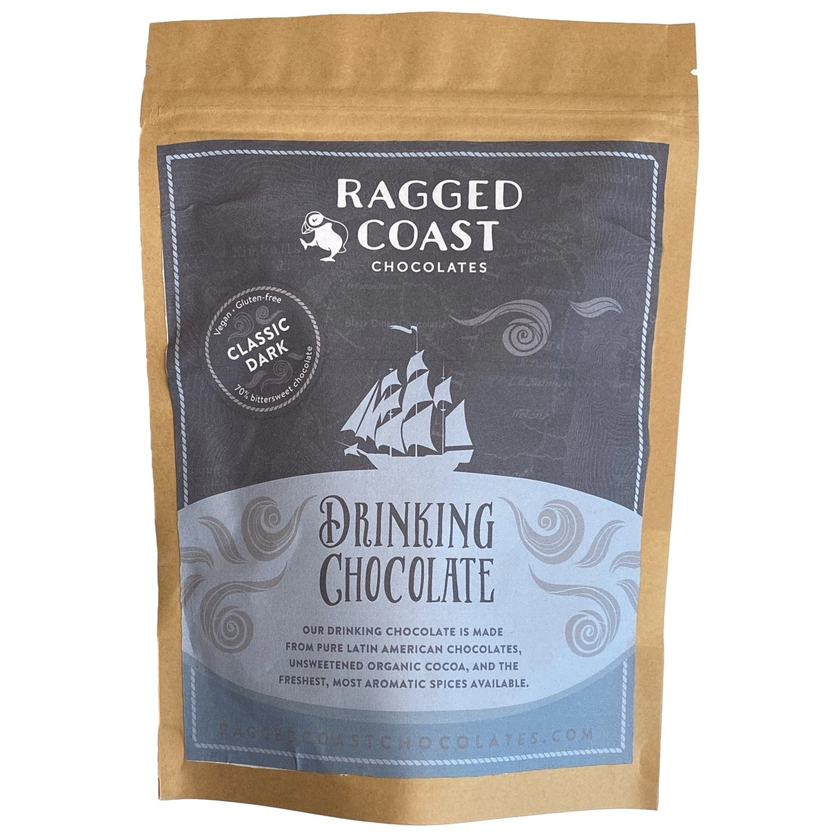 Classic Dark Chocolate Drinking Chocolate - Ragged Coast Chocolate