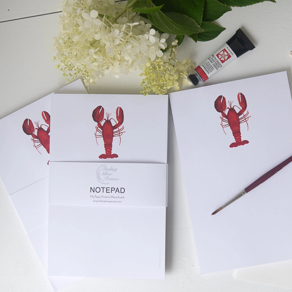 Lobster Notepad - Finding Silver Pennies