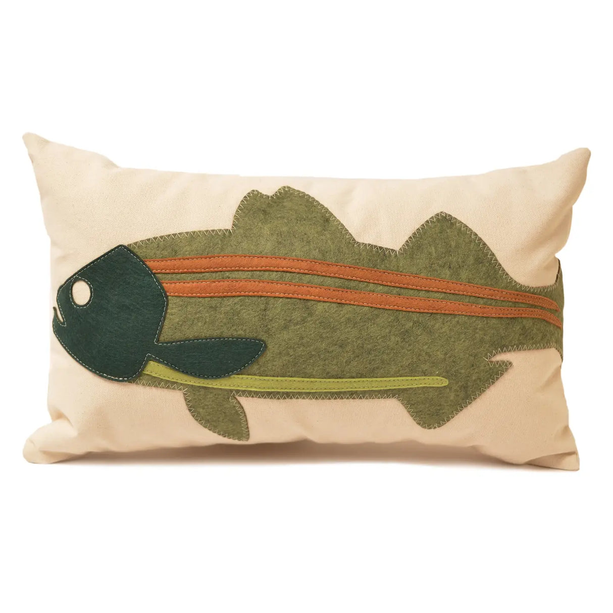 Striped Bass Pillow 14" x 21" Pillow - The Salty Cottage | MADE IN THE USA