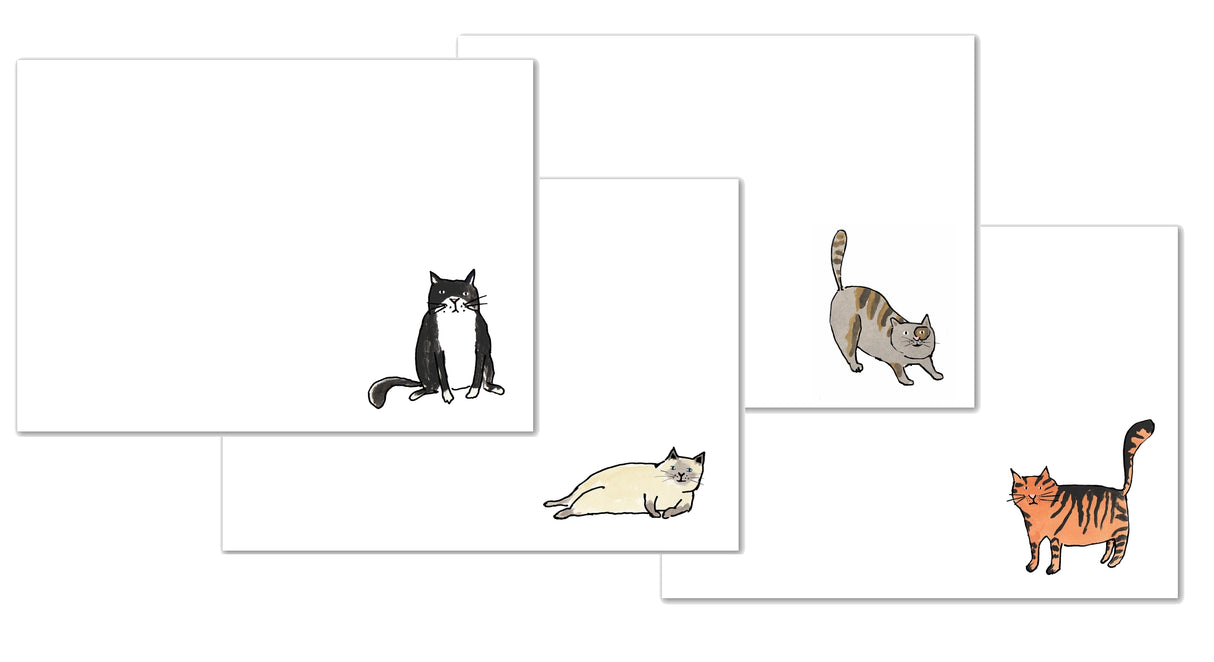 Cats Stationery (Box Set of 12) - mollyOcards