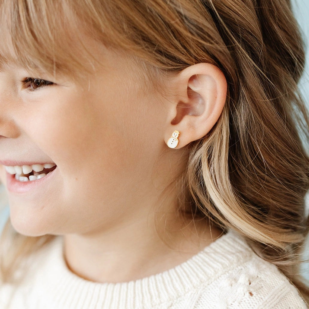 Snowman Stud Earrings - Pip Pop Post