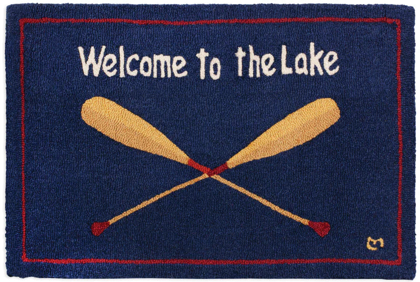 Welcome to the Lake 2x3 Hand-Hooked Wool Rug Chandler 4 Corners
