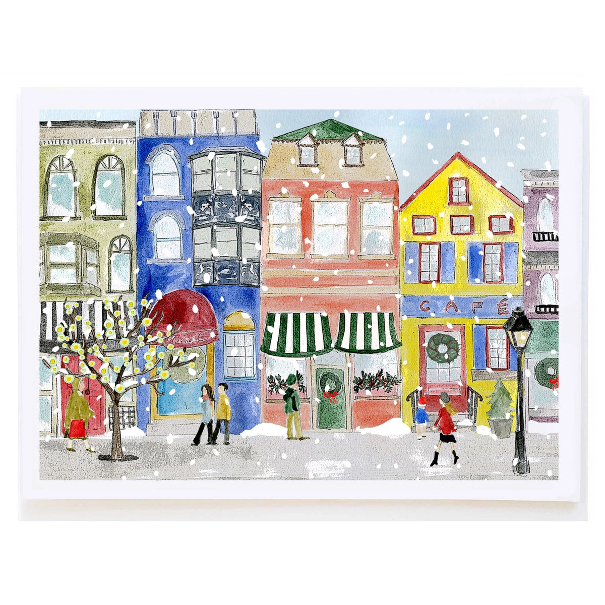 Main Street in Snow Holiday Card - mollyOcards