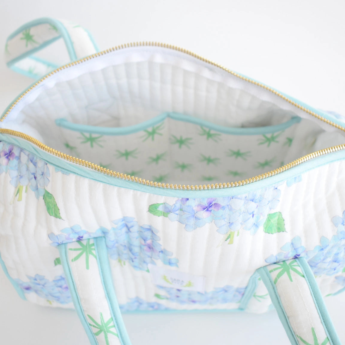 Blue Hydrangea Cotton Purse - Sara Fitz