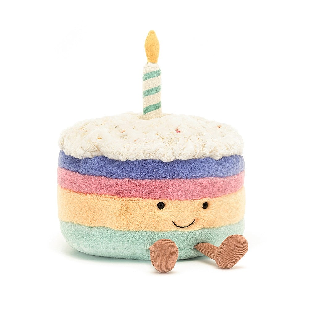 Amuseable Rainbow Birthday Cake - JellyCat