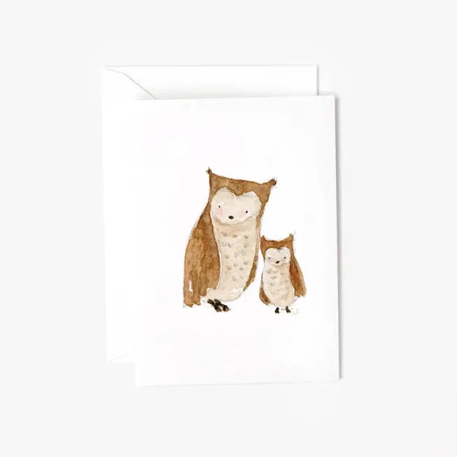 Baby Owl Mini Notecard - emily lex studio - The Woods Maine