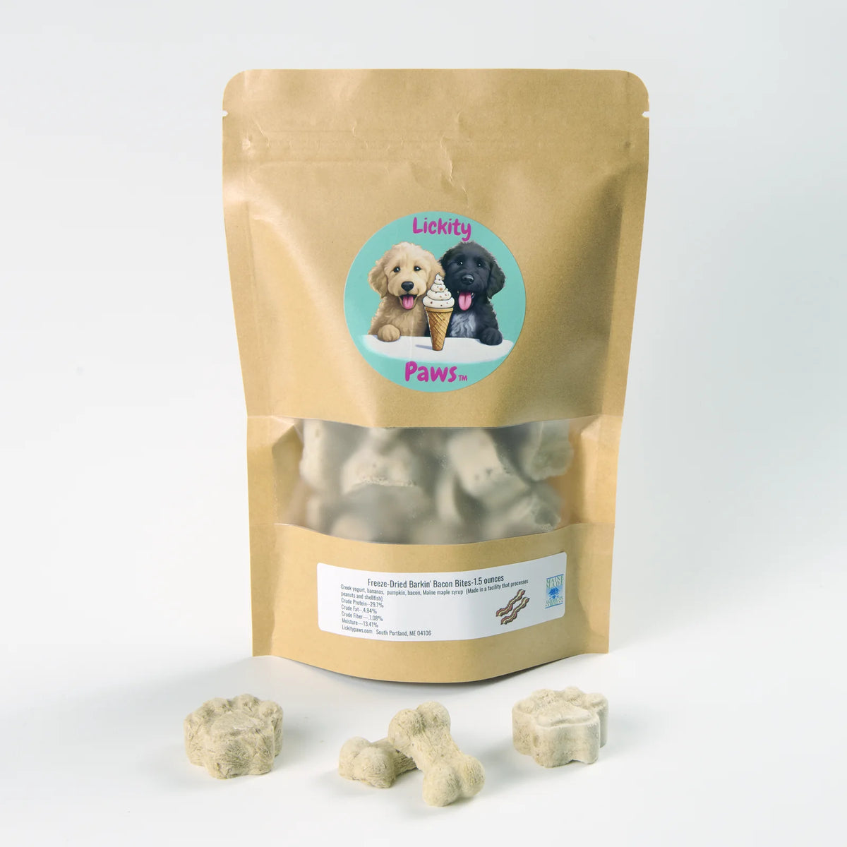 Barkin' Bacon Bites - Lickity Paws | MADE IN MAINE