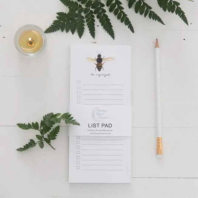 Bee Organized List Notepad - Finding Silver Pennies - The Woods Maine
