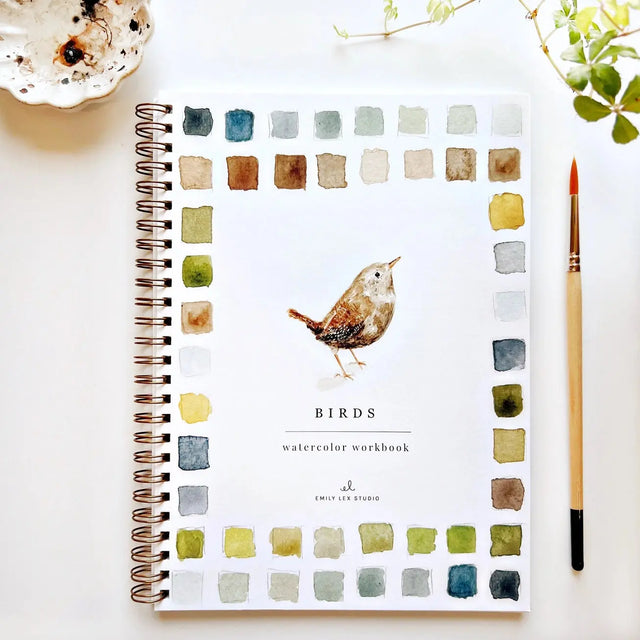 Birds Watercolor Workbook - emily lex studio - The Woods Maine